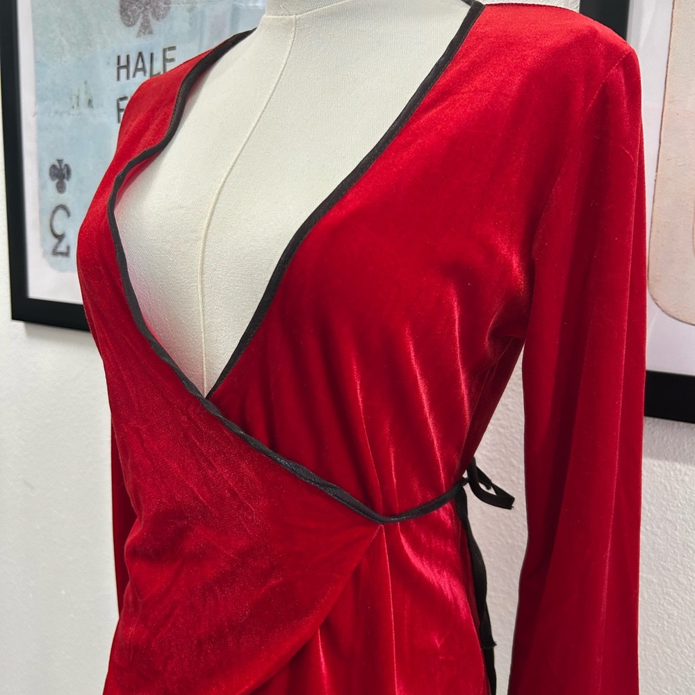 Franzetti Elegant Red Velvet Top